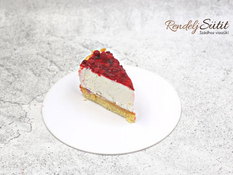 Cukormentes tejszínes ribizlis túrótorta szelet - Sütemény, tortaszelet házhoszllítás Rendeljsutit.hu