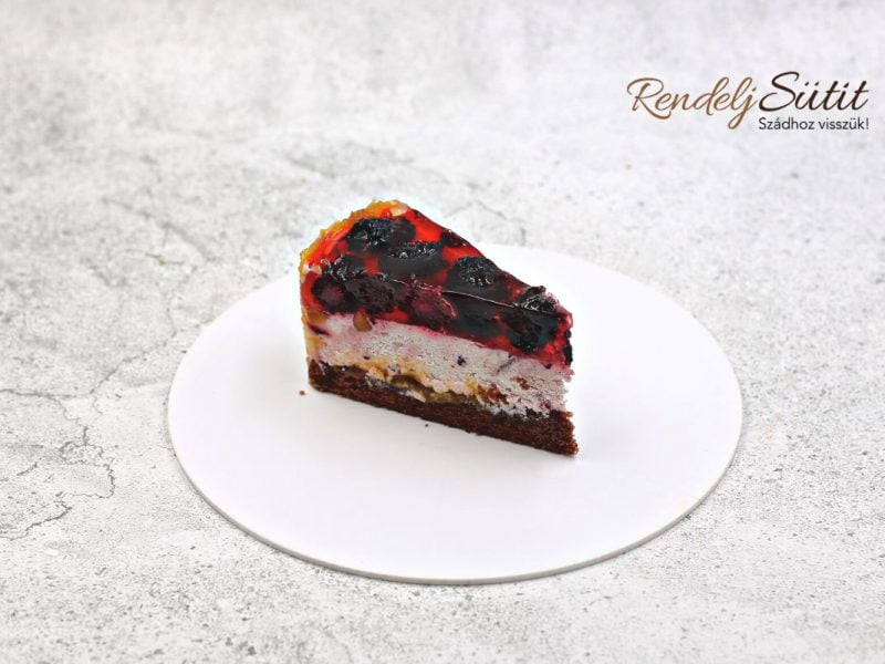 Cukormentes tejszínes szedertorta szelet - Sütemény, tortaszelet házhoszllítás Rendeljsutit.hu